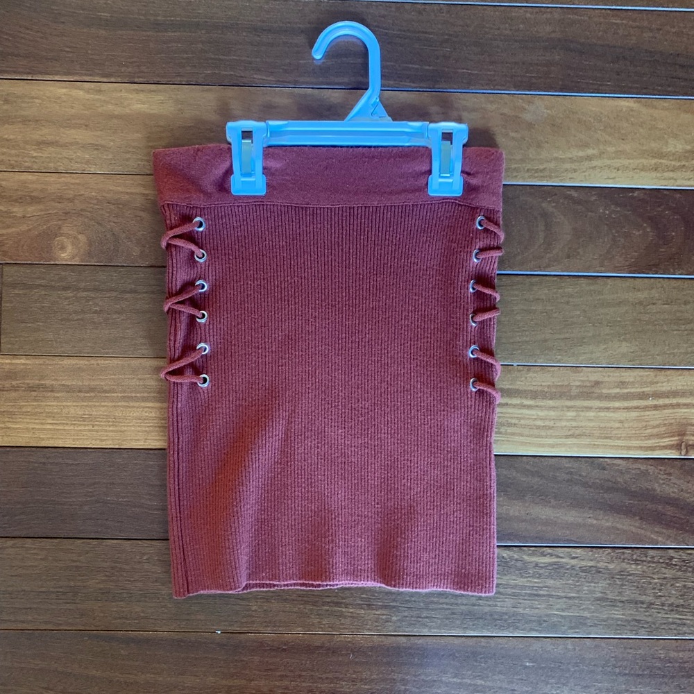 Knit pencil skirt